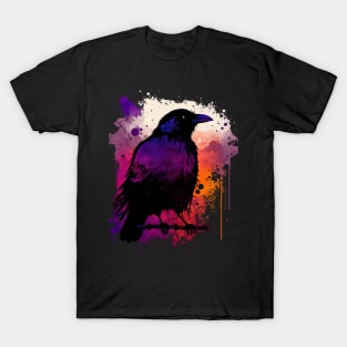 Cosmic Tie Dye Raven Drip T-Shirt